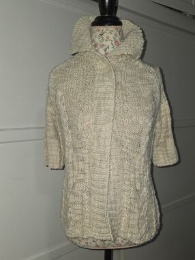 Chico Rustic Rose Cardigan Sweater Natural Cream